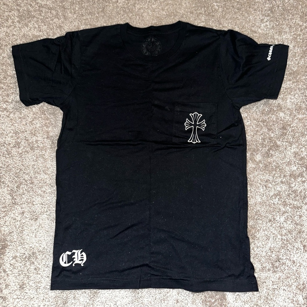 Chrome Hearts Black Crew Neck Short Sleeve Tee